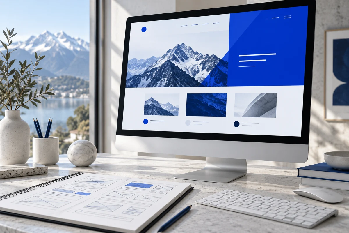 Concept de création web : interface et carnet de maquettes