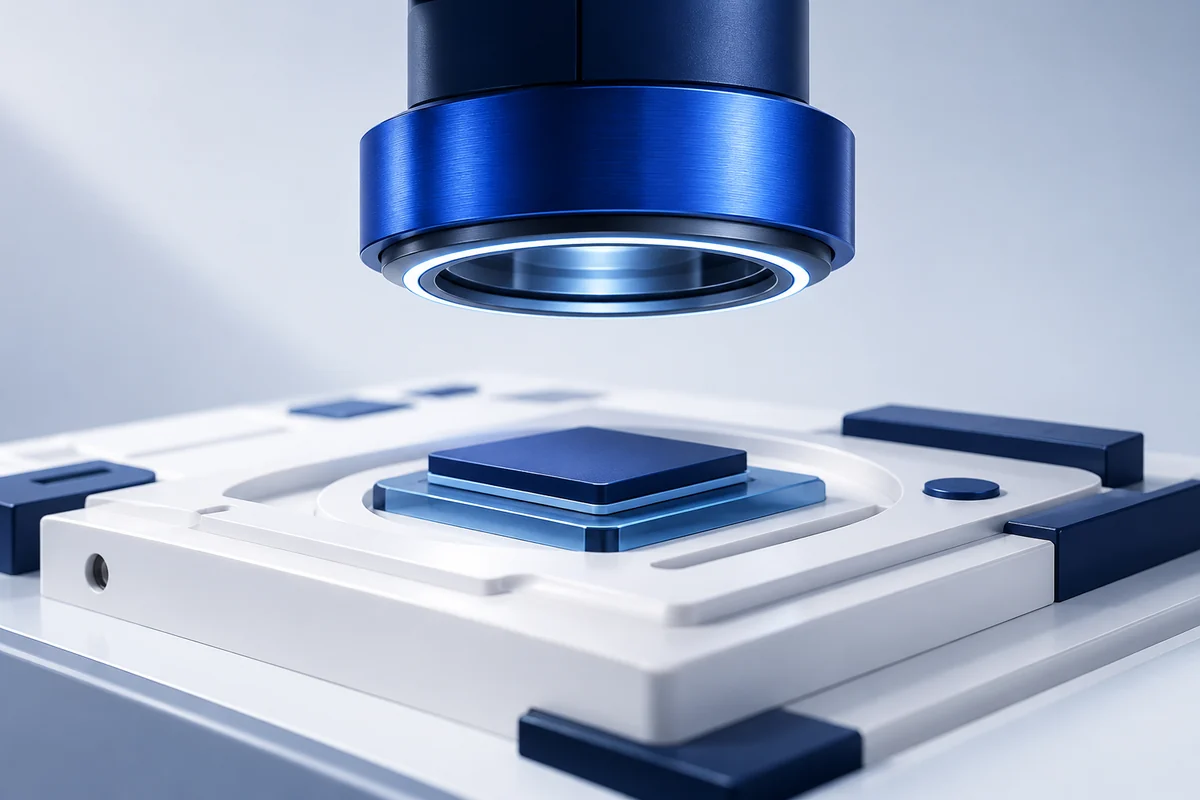 Instrument optique inspectant des composants techniques