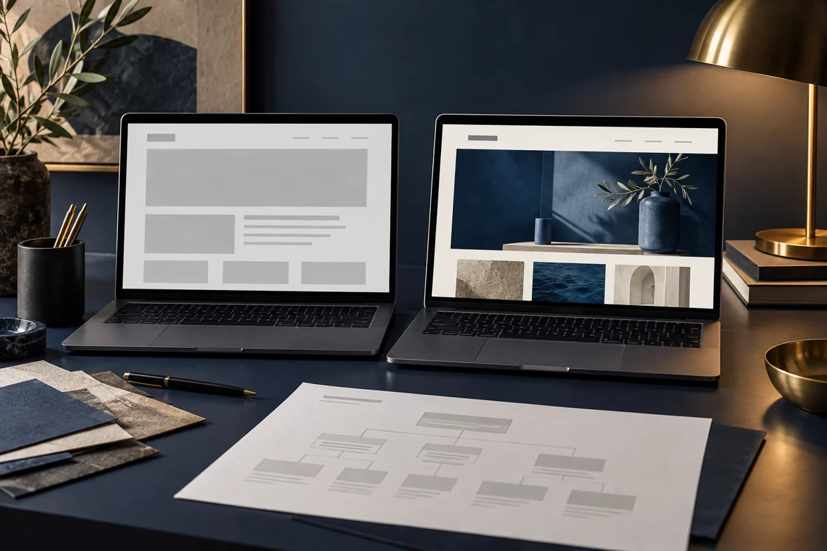 Illustration de la modernisation d’une interface sur deux ordinateurs